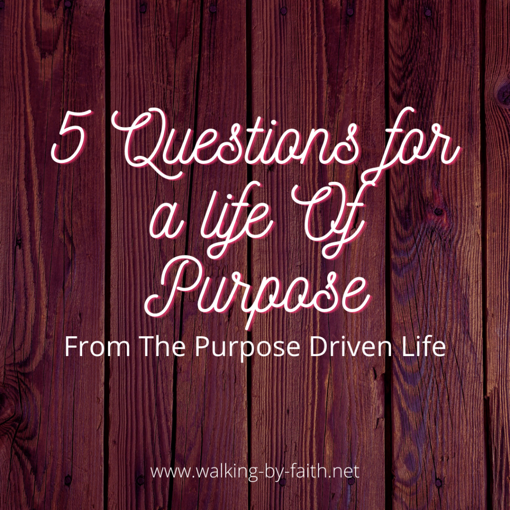 life-s-5-greatest-questions-purpose-driven-life-walking-by-faith